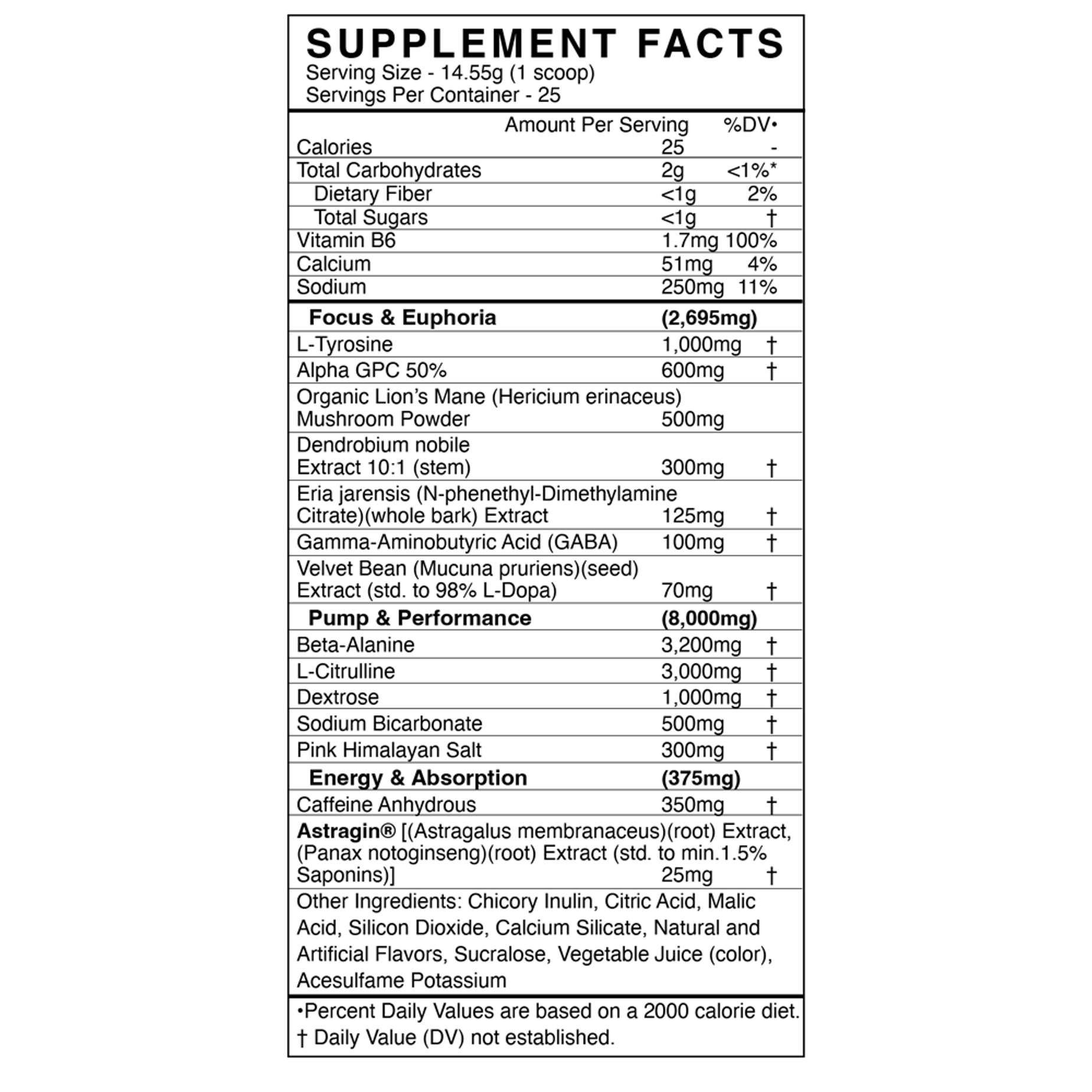 NOOTROPIC High Focus Pre-workout