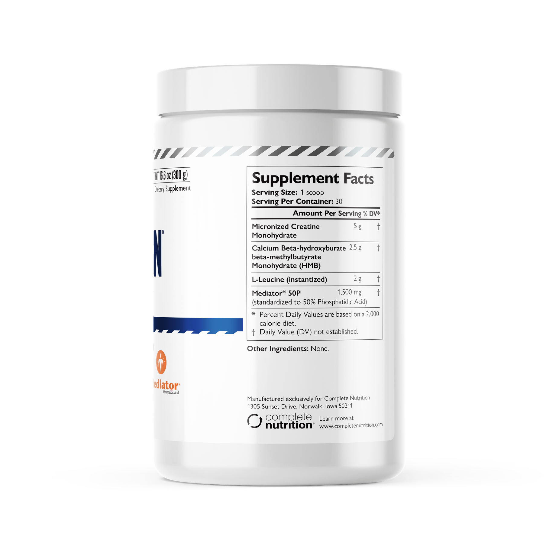 Complete Nutrition: LLL Alpha Gain- Phosphatidic Acid, HMB, L-Leucine, & Creatine