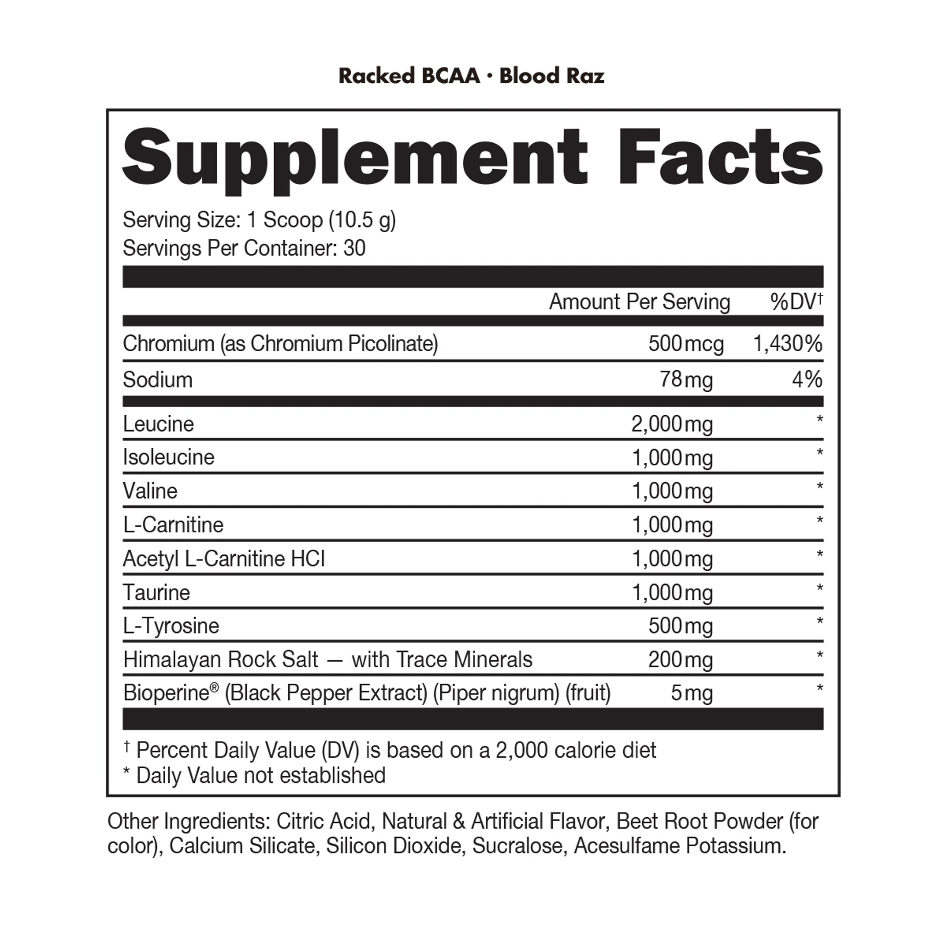RACKED BCAA Supplement
