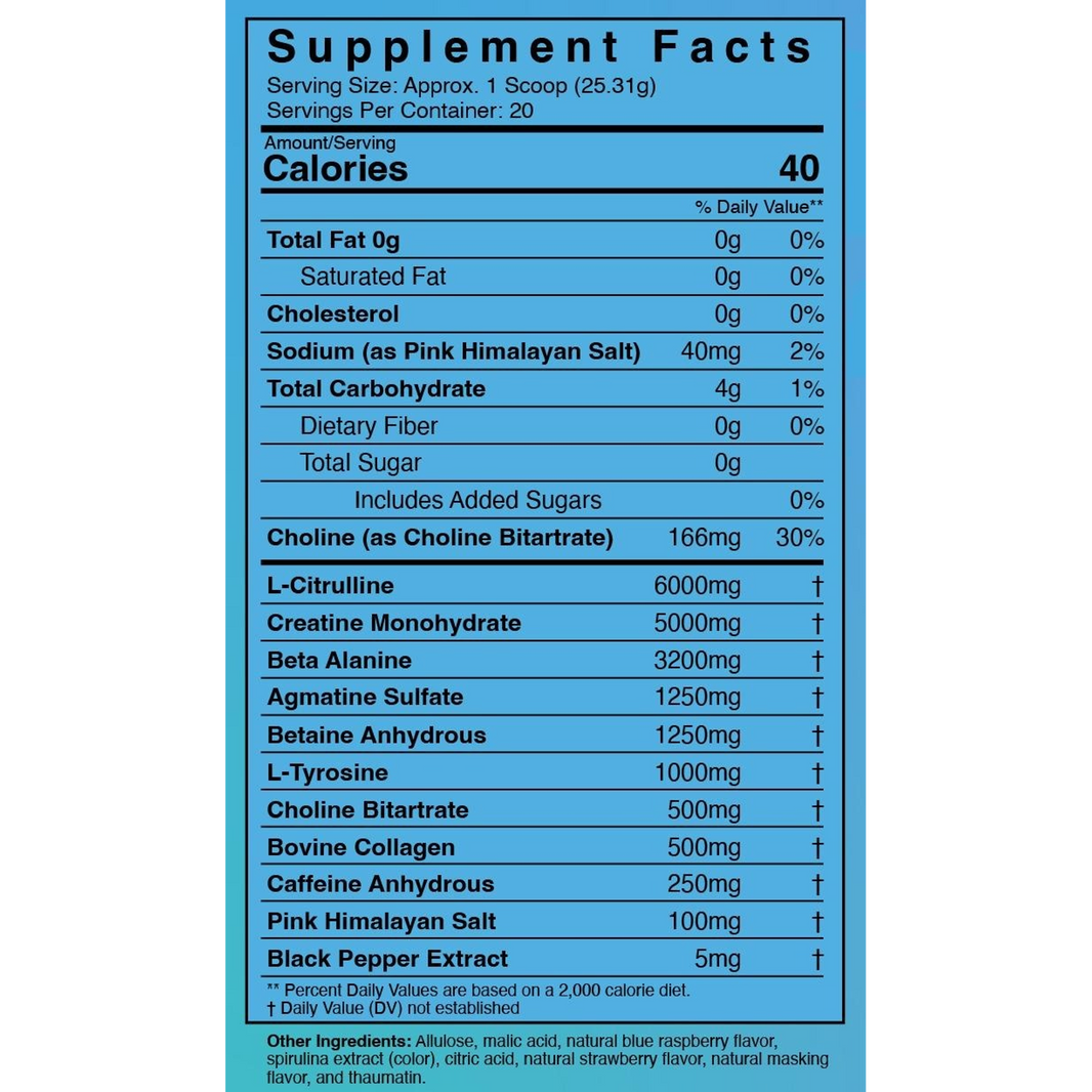 Bodacious Pre-Workout | 250mg Caffeine, No Sucralose | BullFit