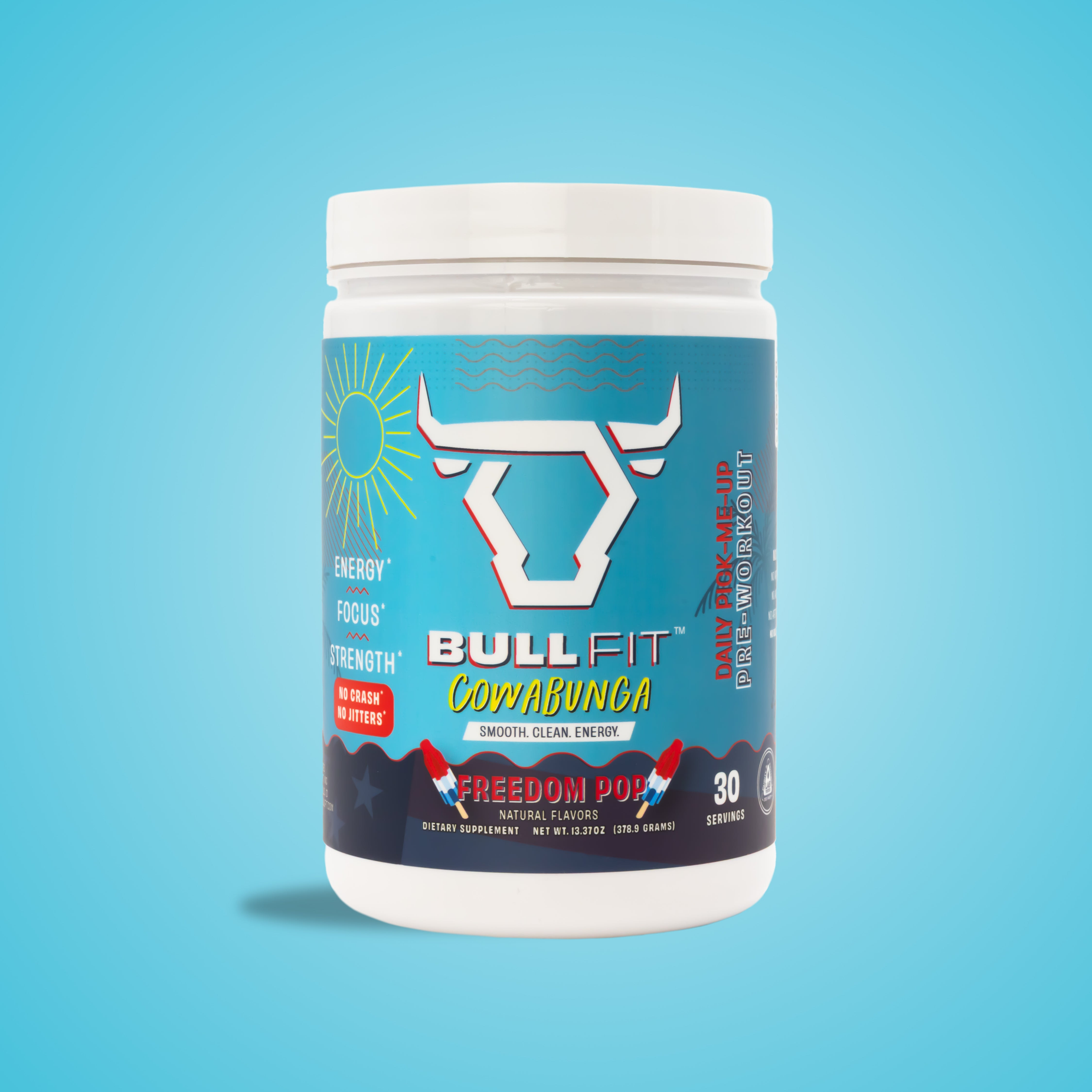 Cowabunga Pre-Workout | 150mg Caffeine, No Crash | BullFit