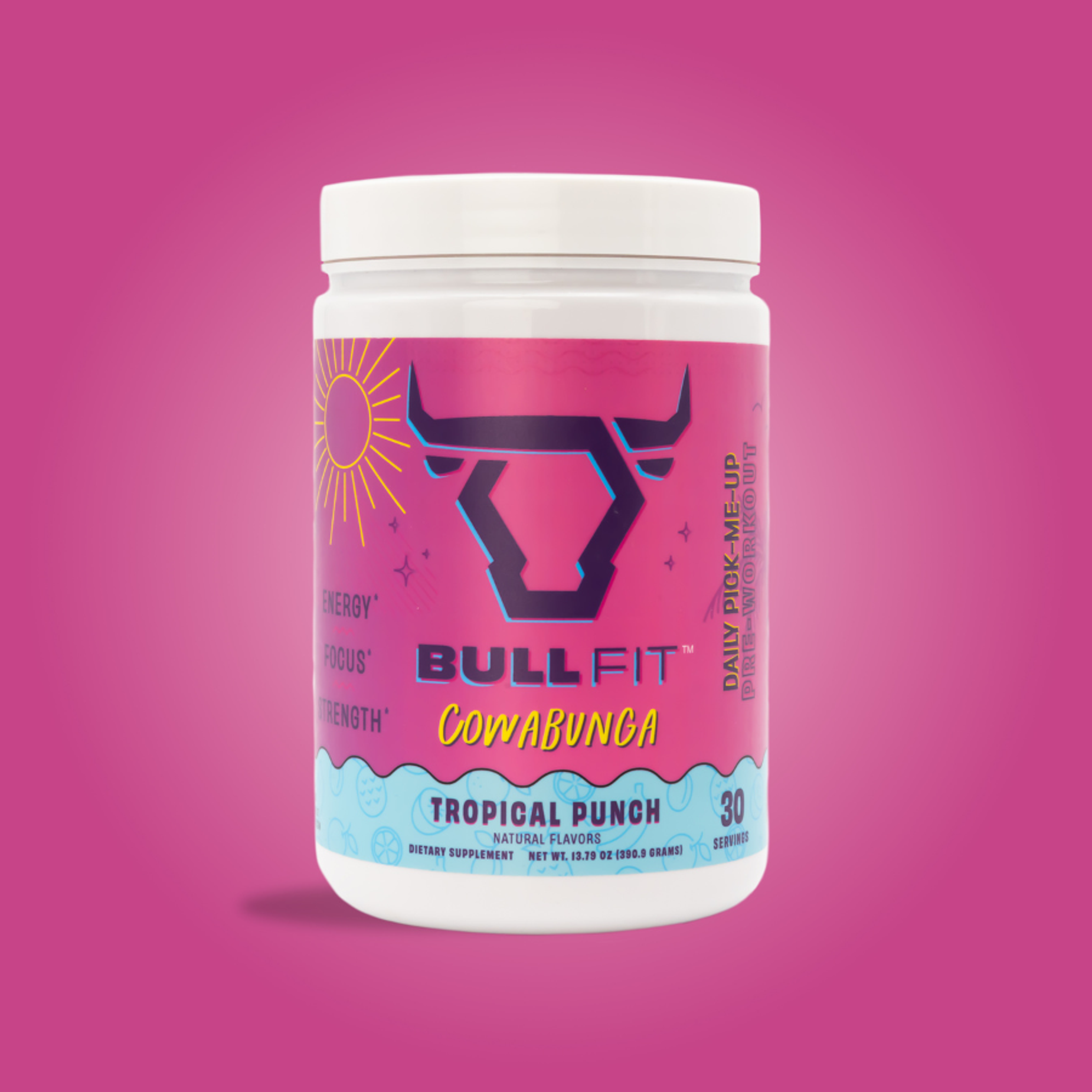 Cowabunga Pre-Workout | 150mg Caffeine, No Crash | BullFit