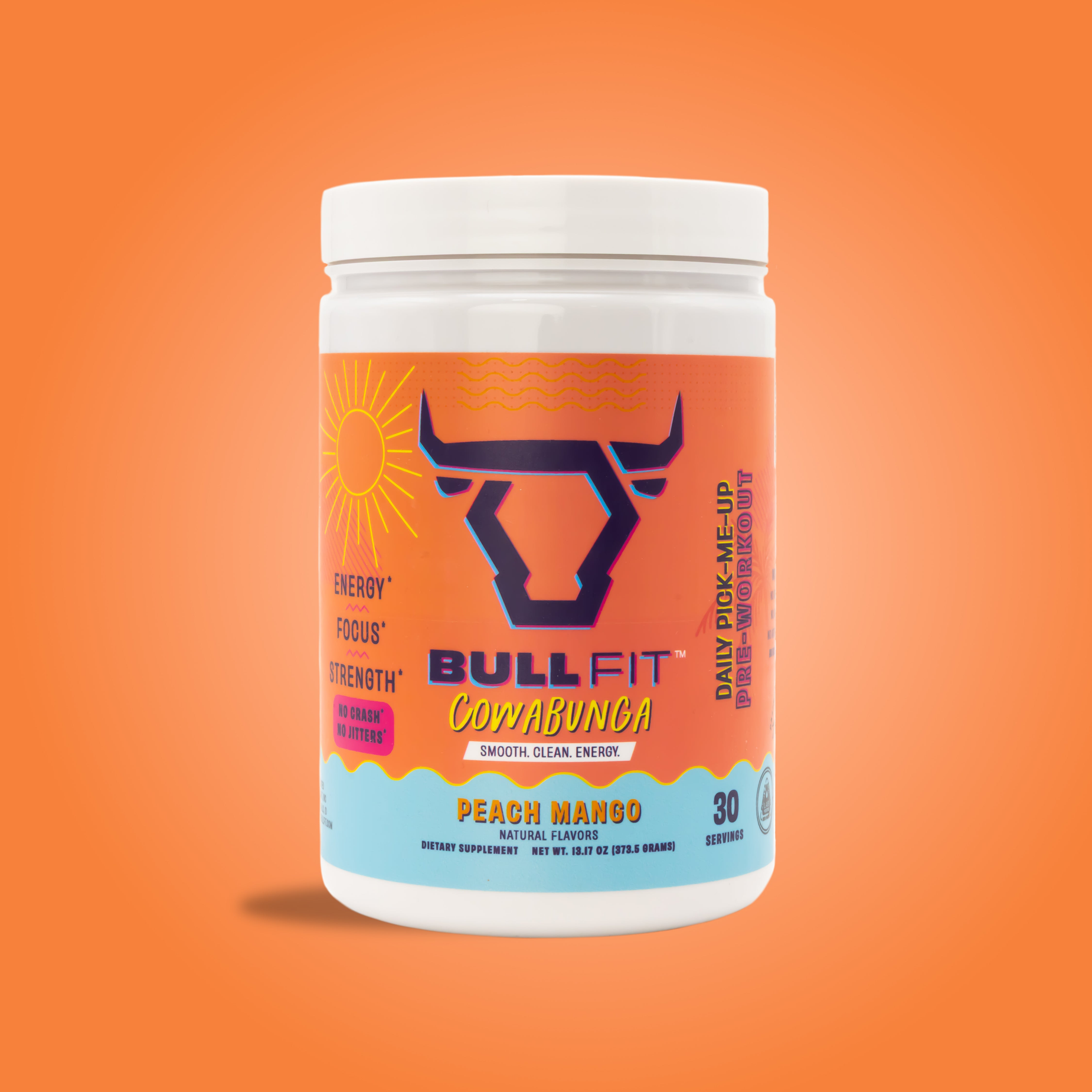 Cowabunga Pre-Workout | 150mg Caffeine, No Crash | BullFit