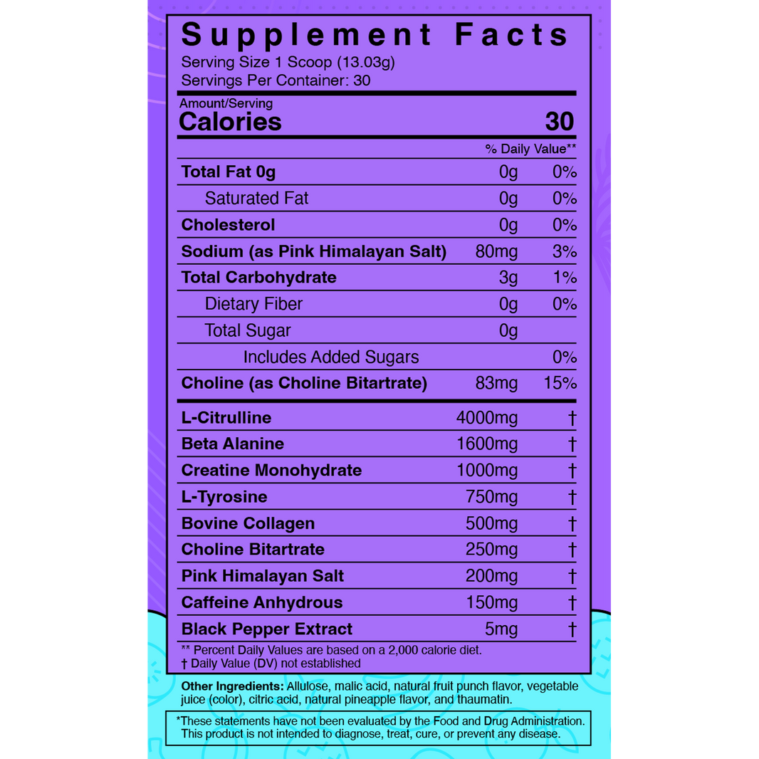 Cowabunga Pre-Workout | 150mg Caffeine, No Crash | BullFit