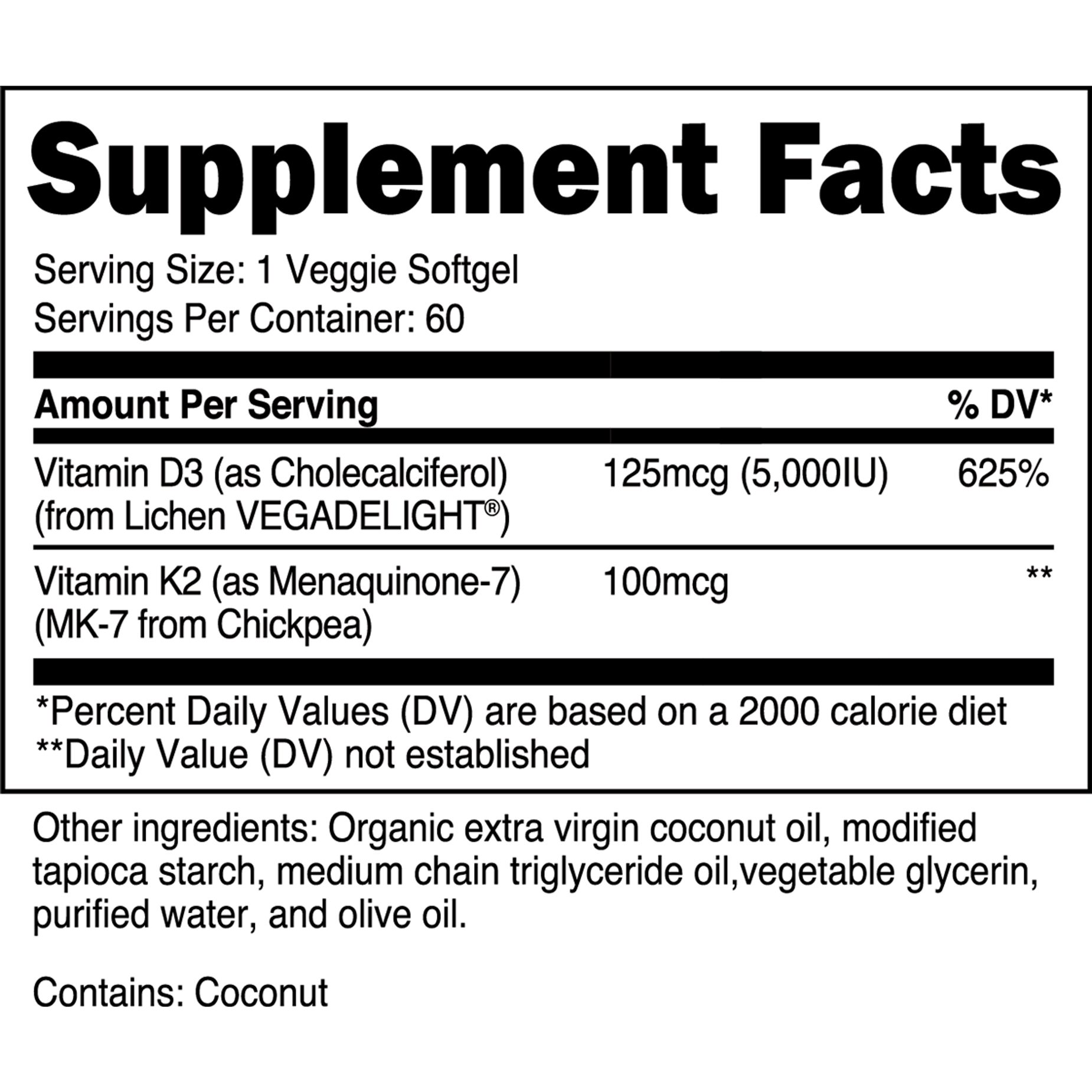 Vitamin D3 and K2